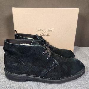 Clarks Bushacre 2 Mens Size 9M Black Suede Desert Ankle Chukka Boots 82288
